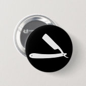 Friseursalonrasiermesser Button (Vorne & Hinten)