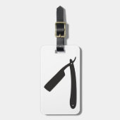 Friseursalonrasiermesser Gepäckanhänger (Vorderseite vertikal)