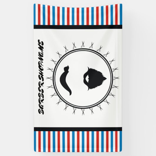 Friseursalonschablone Banner (Vertikal)