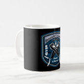 Friseursalontheke Bart Monogramm Kaffeetasse (Vorderseite Links)