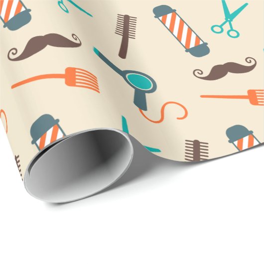 Friseursalonthema Geschenkpapier (Rolleneckpunkt)