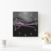 Friseursalonuhr Quadratische Wanduhr (Zuhause)