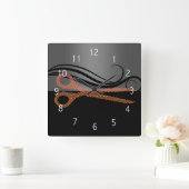 Friseursalonuhr Quadratische Wanduhr (Zuhause)