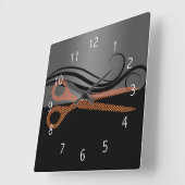 Friseursalonuhr Quadratische Wanduhr (Winkel)