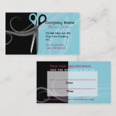 Friseursalonverabredungs-Visitenkarten Terminkarte (Vorne/Hinten)