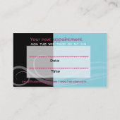 Friseursalonverabredungs-Visitenkarten Terminkarte (Rückseite)