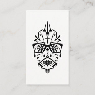 Friseursalonzuckerschädel-Briefmarkenkarte Treuekarte
