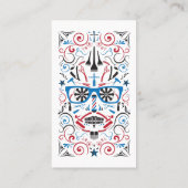 Friseursalonzuckerschädel Visitenkarte (Rückseite)