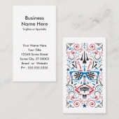 Friseursalonzuckerschädel Visitenkarte (Vorne/Hinten)