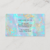 Friseurschere auf IMITATEN, die in der Opal fliege Visitenkarte (Rückseite)