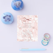 Friseurschere auf rosa Marmor Flyer (Einzeln)