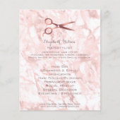 Friseurschere auf rosa Marmor Flyer (Vorne)