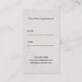 Friseurschere & Blume Rustikale Ernennung Terminkarte (Rückseite)