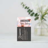 Friseurschere | Blumen Visitenkarte (Stehend Vorderseite)