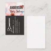 Friseurschere | Blumen Visitenkarte (Vorne/Hinten)