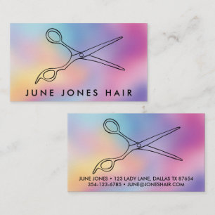 Friseurschere Chic Zeichnung Barbier INDIVIDUELL Visitenkarte