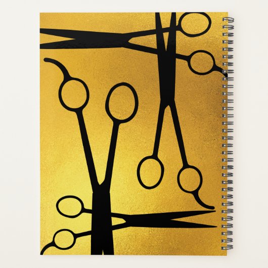 Friseurschere Imitate Goldsalontermin Planer (Rückseite)