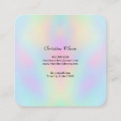Friseurschere in Pastellfarben Quadratische Visitenkarte (Rückseite)
