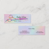 Friseurschere Logo Mini Visitenkarte (Vorne/Hinten)