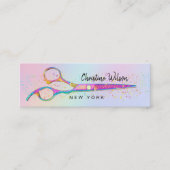 Friseurschere Logo Mini Visitenkarte (Vorderseite)