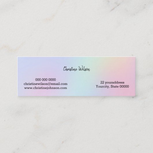 Friseurschere Logo Mini Visitenkarte (Rückseite)