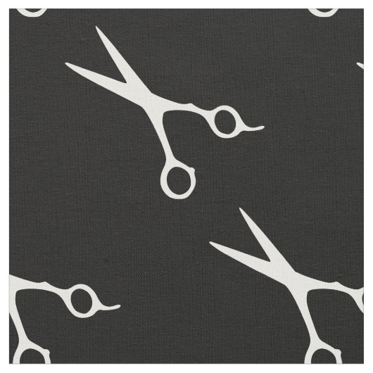 Friseurschere Muster Haarstylen Stoff (Nahaufnahme)