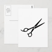 Friseurschere Postkarte (Vorne/Hinten)