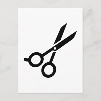 Friseurschere Postkarte