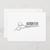 Friseurschere Postkarte (Vorne/Hinten)