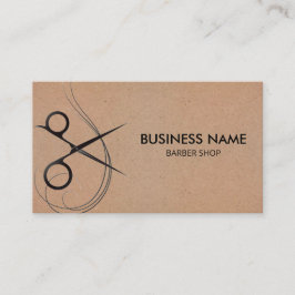 Friseurschere und Haarhaare Elegant Visitenkarte