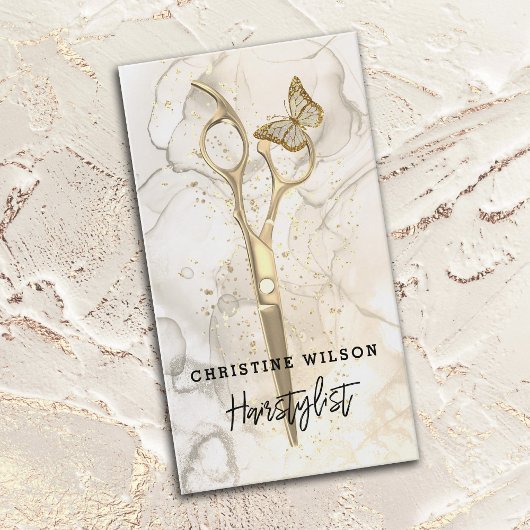 Friseurschere Visitenkarte