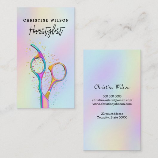 Friseurschere Visitenkarte (Vorne/Hinten)