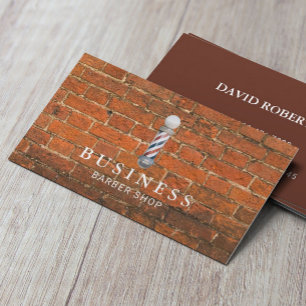 Friseurshop Industrielle Red Bricks Friseur Stylis Visitenkarte