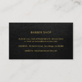 Friseurshop LOGO Werbeaktion für schwarzes Gold Visitenkarte (Rückseite)