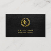 Friseurshop LOGO Werbeaktion für schwarzes Gold Visitenkarte (Vorderseite)