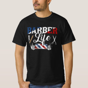 Friseurstangen-Schere Klinge Vintage Shop Haare T-Shirt