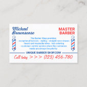 Friseurstangen-Termin-Logo Visitenkarte (Vorderseite)
