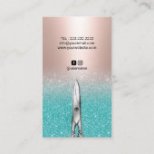 Friseursteine Rosa Rose Rodelbahn mit Aussicht Visitenkarte (Rückseite)