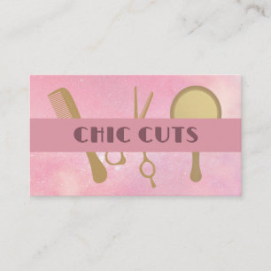Friseurstyling-Tools Salon Schönheit Stil Visitenkarte