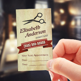 Friseurstylist - Creative Retro Terminkarte