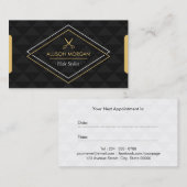 Friseurstylist Moderne Abstrakte geometrische Funk Terminkarte (Vorne/Hinten)