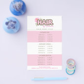 Friseurstylist-Salon-Preisliste Flyer (Einzeln)
