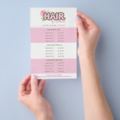 Friseurstylist-Salon-Preisliste Flyer (Handgriff)