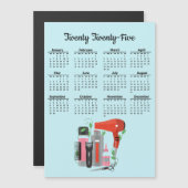 Friseurstylistik Design 2025 Kalender Magnetkarte (Vorne/Hinten)