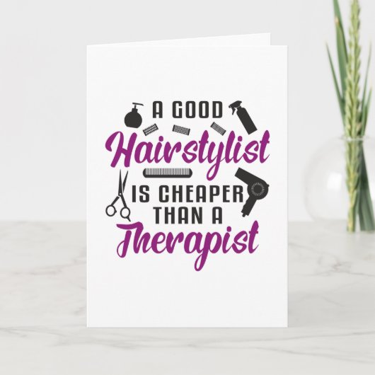 Friseurstylistin Barber Schere Therapy Geschenk Id Karte (Vorderseite)