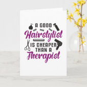 Friseurstylistin Barber Schere Therapy Geschenk Id Karte (Gelbe Blume)
