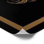 Friseurstylistin, moderne Goldtypografie Poster (Ecke)