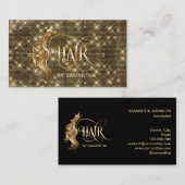 Friseurstylistin, moderne Goldtypografie Visitenkarte (Vorne/Hinten)