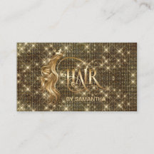 Friseurstylistin, moderne Goldtypografie