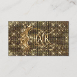 Friseurstylistin, moderne Goldtypografie Visitenkarte